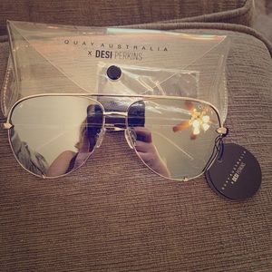 Quay High Key Mini Silver Sunglasses